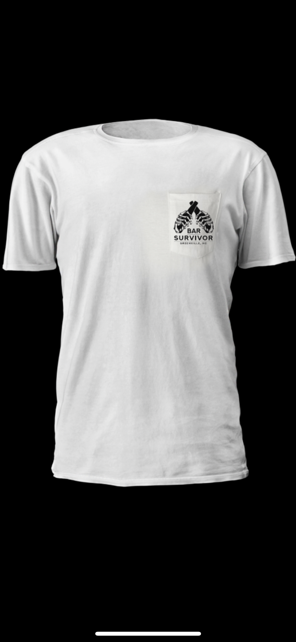 Short Sleeve Bar Survivor T-Shirt in White