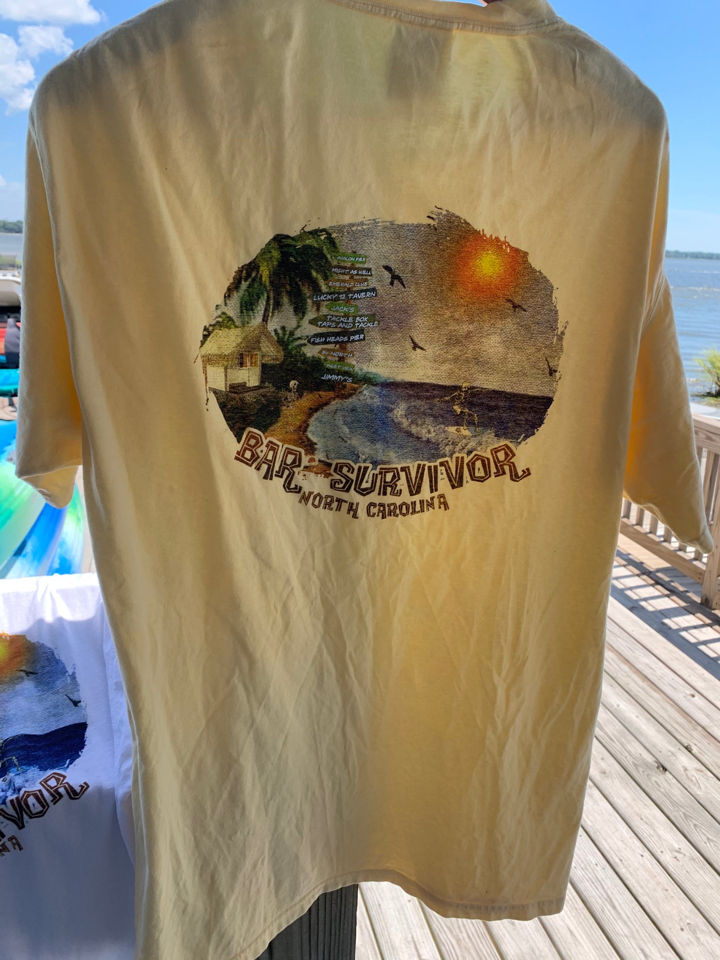 Outer Banks Bar Survivor T-Shirt in Butter- New Arrival